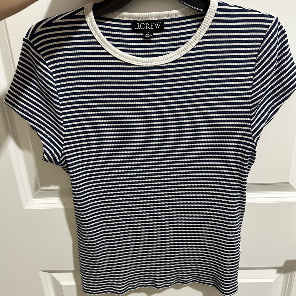 J. Crew Vintage rib fitted cap-sleeve T-shirt